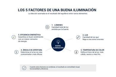 quadro os 5 fatores de uma boa iluminação
